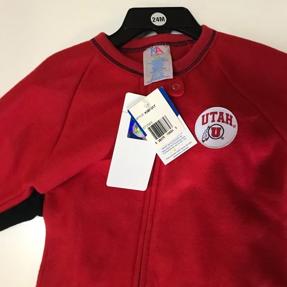 KIDS FLAME RESISTANT SLEEPWEAR 2 PK RED UTAH - Picture 2 of 4